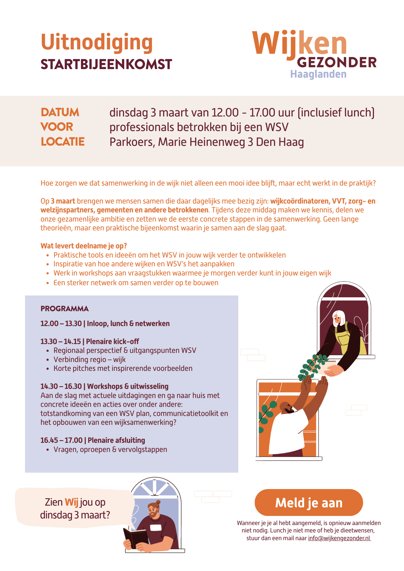 Wijken Gezonder - Startbijeenkomst 3 maart 2026