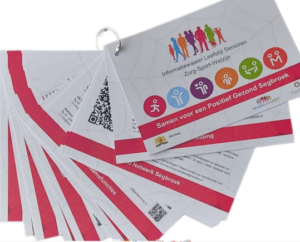 Informatiewaaier: een overzicht van het aanbod in de wijk voor ouderen, met Positieve Gezondheid als gemeenschappelijke taal.